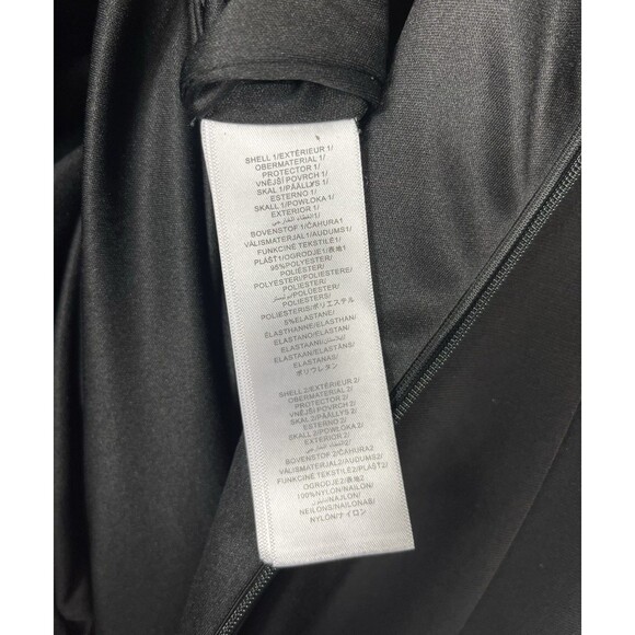 Adrianna Papell Studios Sequin Jersey Dress Black Lace 20W Maxi Slit Formal Gown - Picture 8 of 9